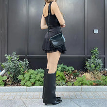 Carica l&#39;immagine nel visualizzatore di Gallery, Sweetown Sleeveless Black Goth Y2K Mini Dress