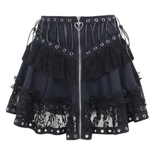 Carica l&#39;immagine nel visualizzatore di Gallery, Streetwear Gothic Lace Skirt