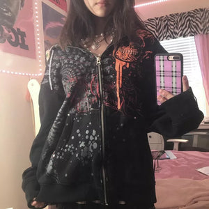 90s Vintage Grunge Mall Goth Hoodie