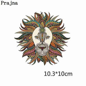 Prajna Heat Transfer Vinyl Badge Rock Band Lion Patch Thermal Iron On Transfers For Clothes Sticker Plastisol Stripes Fashion