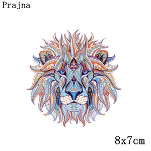 Prajna Heat Transfer Vinyl Badge Rock Band Lion Patch Thermal Iron On Transfers For Clothes Sticker Plastisol Stripes Fashion