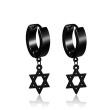 Carica l&#39;immagine nel visualizzatore di Gallery, 1 pair Punk Black Multiple Styles Stainless/Titanium Steel Stud Earrings For Men and Women Gothic Street Pop Hip Hop Ear Jewelry