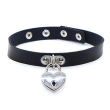 Load image into Gallery viewer, Punk Rock Gothic PU Leather Heart Round Spike Rivet Studded Choker