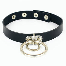 Load image into Gallery viewer, Punk Rock Gothic PU Leather Heart Round Spike Rivet Studded Choker