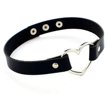 Load image into Gallery viewer, Punk Rock Gothic PU Leather Heart Round Spike Rivet Studded Choker