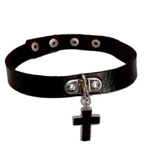 Load image into Gallery viewer, Punk Rock Gothic PU Leather Heart Round Spike Rivet Studded Choker