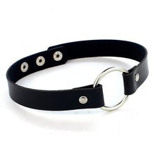 Load image into Gallery viewer, Punk Rock Gothic PU Leather Heart Round Spike Rivet Studded Choker