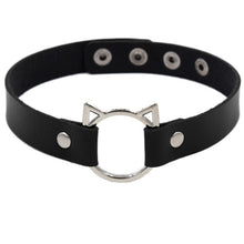 Load image into Gallery viewer, Punk Rock Gothic PU Leather Heart Round Spike Rivet Studded Choker