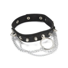 Load image into Gallery viewer, Faux Leather Choker With Spikes