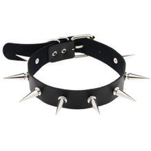 Load image into Gallery viewer, Faux Leather Choker With Spikes