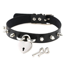 Load image into Gallery viewer, Faux Leather Choker With Spikes