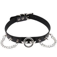 Load image into Gallery viewer, Faux Leather Choker With Spikes