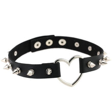 Load image into Gallery viewer, Faux Leather Choker With Spikes