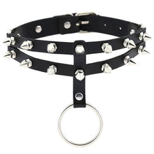 Load image into Gallery viewer, Faux Leather Choker With Spikes