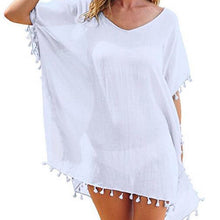 Load image into Gallery viewer, Chiffon Tassels Beach Wear Swimsuit Cover Up