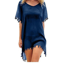 Load image into Gallery viewer, Chiffon Tassels Beach Wear Swimsuit Cover Up