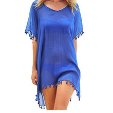 Load image into Gallery viewer, Chiffon Tassels Beach Wear Swimsuit Cover Up