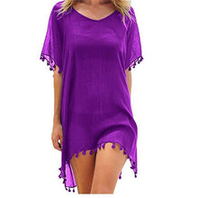 Load image into Gallery viewer, Chiffon Tassels Beach Wear Swimsuit Cover Up