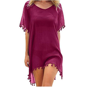 Chiffon Tassels Beach Wear Swimsuit Cover Up