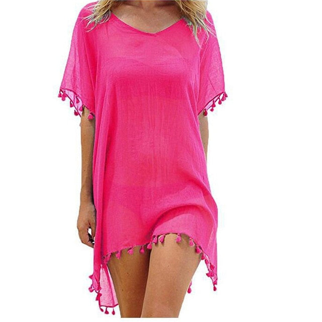 Chiffon Tassels Beach Wear Swimsuit Cover Up