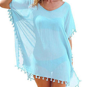 Chiffon Tassels Beach Wear Swimsuit Cover Up