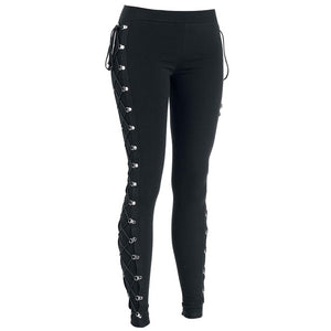 Rosetic Lace Up Casual Gothic Pants