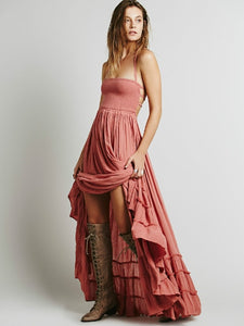 Bohemian Beach Holiday Long Backless Dress