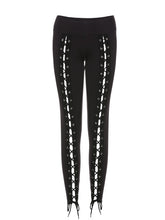 Carica l&#39;immagine nel visualizzatore di Gallery, Rosetic Lace Up Casual Gothic Pants