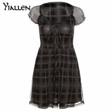 Carica l&#39;immagine nel visualizzatore di Gallery, Gothic Plaid Lace Up Dress