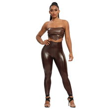 Carica l&#39;immagine nel visualizzatore di Gallery, Slim PU Leather Leggings Push Up High Waist With Pockets