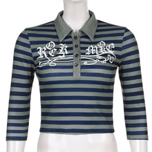 Carica l&#39;immagine nel visualizzatore di Gallery, Goth Print Button Up V Neck Half Sleeve Sweat Shirts