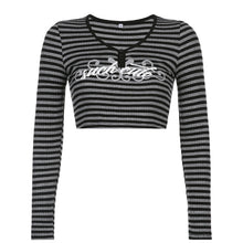 Carica l&#39;immagine nel visualizzatore di Gallery, Goth Print Button Up V Neck Half Sleeve Sweat Shirts