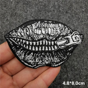 Punk Embroidered Iron on Patchs for Clothing