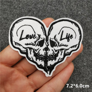 Punk Embroidered Iron on Patchs for Clothing