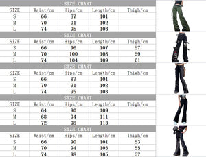 Gothic/Emo/Alt Low Waist Baggy Cyber Cargo Pants