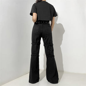 Gothic/Emo/Alt Low Waist Baggy Cyber Cargo Pants