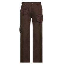 Carica l&#39;immagine nel visualizzatore di Gallery, Gothic/Emo/Alt Low Waist Baggy Cyber Cargo Pants