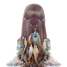 Load image into Gallery viewer, Bohemian Dream Catcher Feather Native Headdress