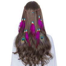 Load image into Gallery viewer, Bohemian Dream Catcher Feather Native Headdress