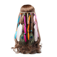 Load image into Gallery viewer, Bohemian Dream Catcher Feather Native Headdress