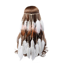 Load image into Gallery viewer, Bohemian Dream Catcher Feather Native Headdress